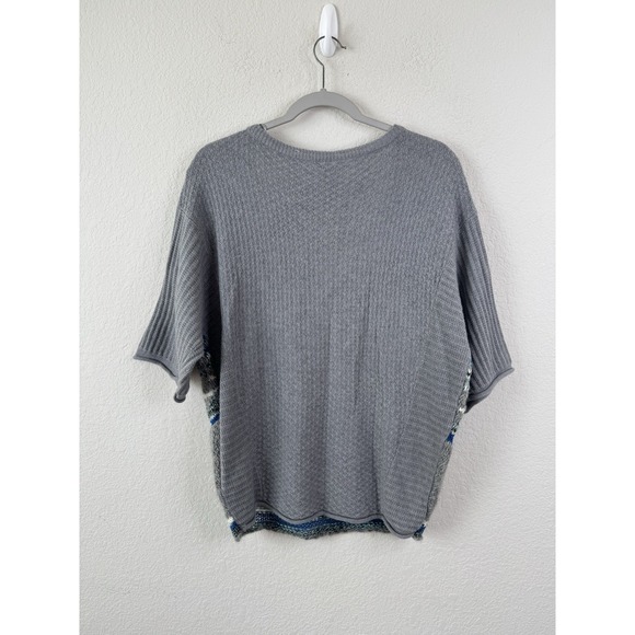 Free People Gray and Blue V-Neck Sweater - Picture 9 of 9